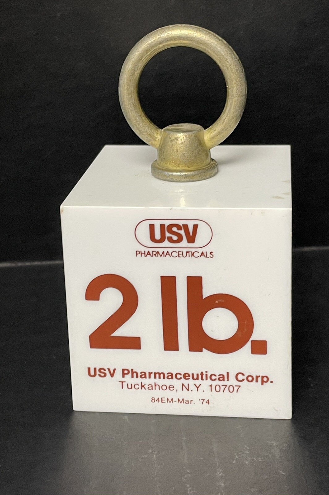 Vintage 1974 Voranil Clortermine Pharmaceutical Rep Marketing 2 lb Paperweight