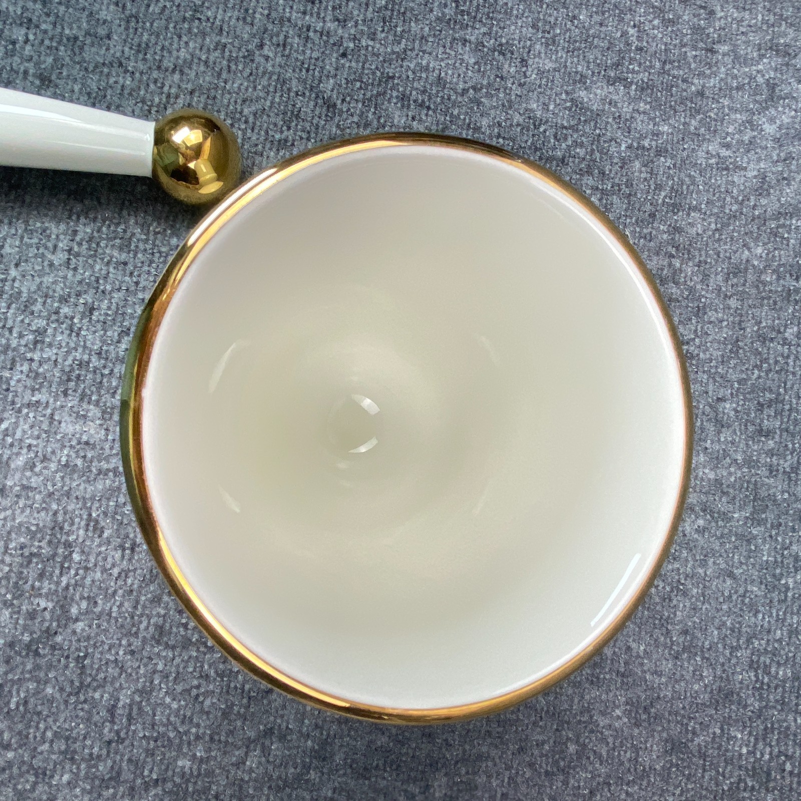 Owens Illinois RX Porcelain Pharmacy Mortar Pestle White Gold Apothecary Vtg