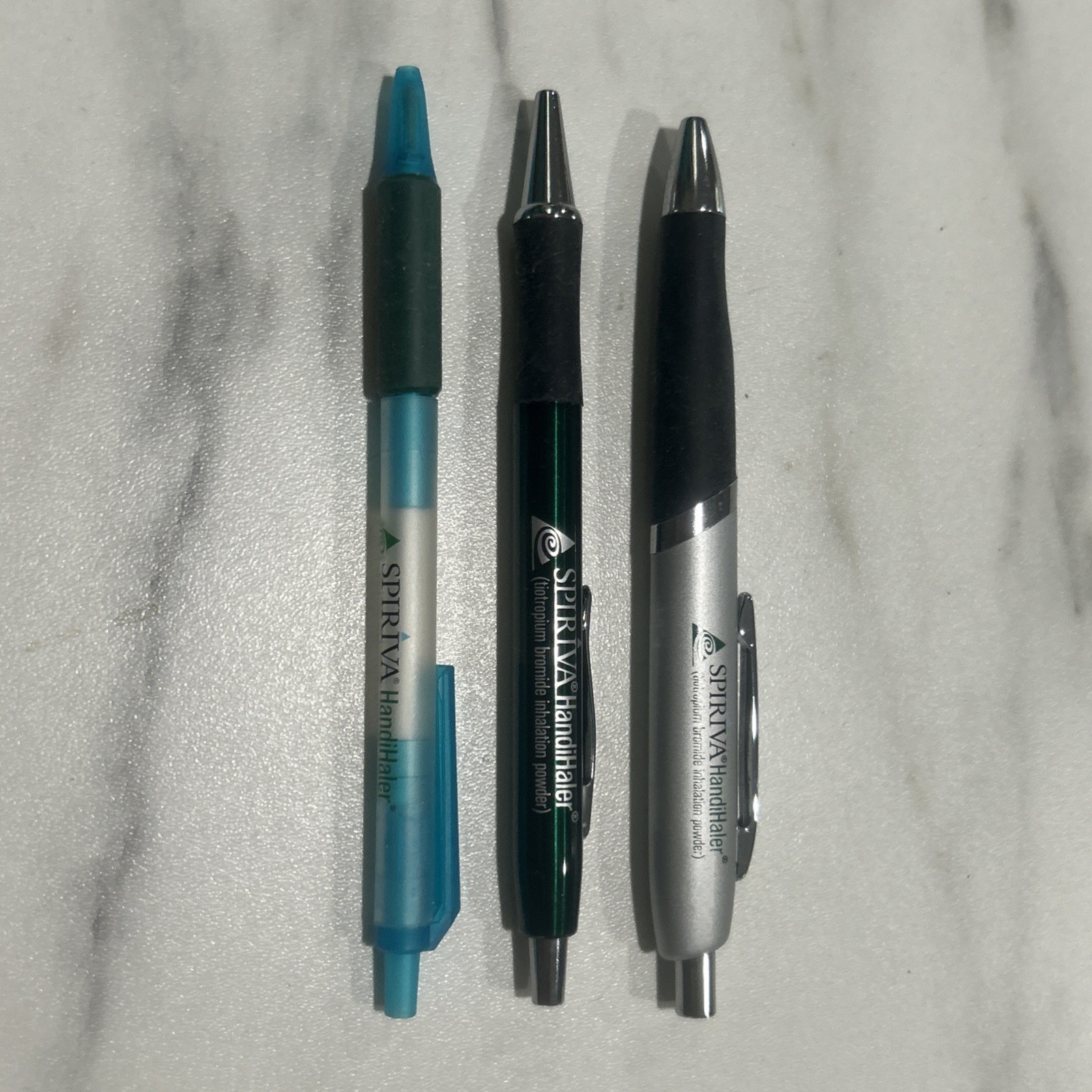 SPIRIVA Drug Rep Pharmaceutical Click Used Metal/Plastic 3 Pens