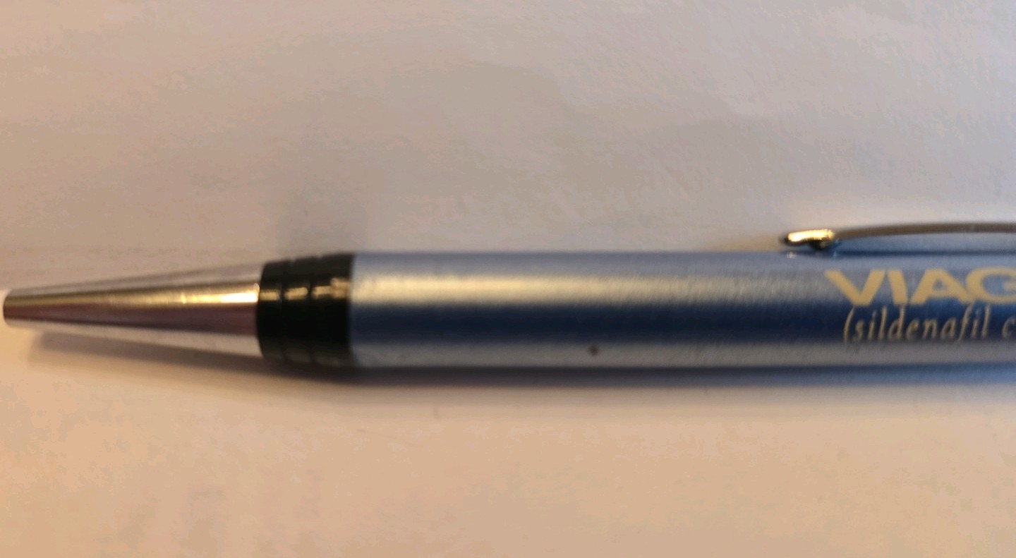 Viagra Heavy Metal Pen Pharmaceutical Drug Rep Promo WRITES