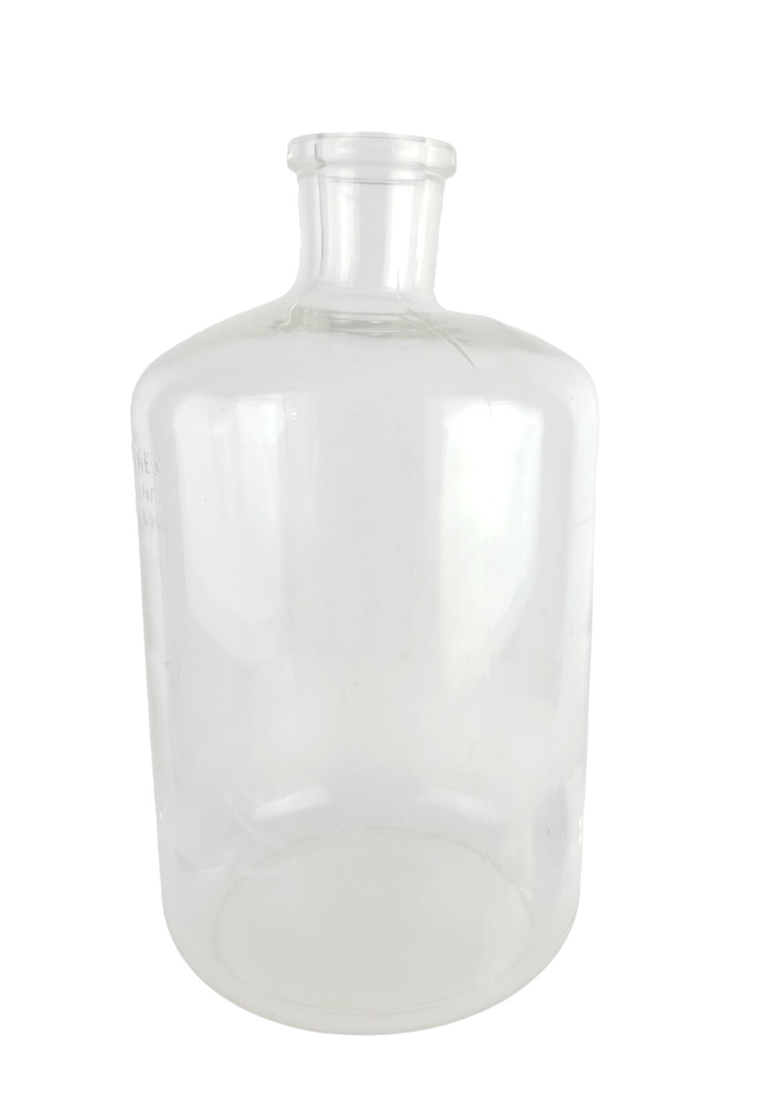 17” Tall Vintage Pyrex Clear Glass Science Labware Bottle Hand Blown