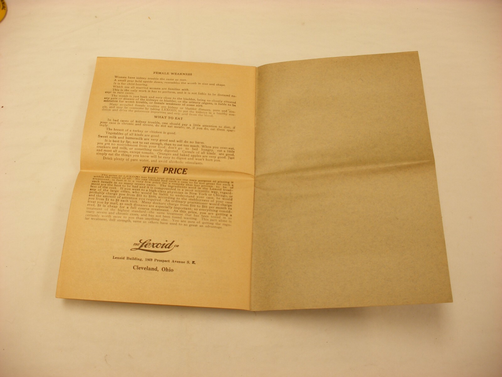 Vtg Medical & Pharmacy Quack Cure – Lexoid Co. Clevland OH
