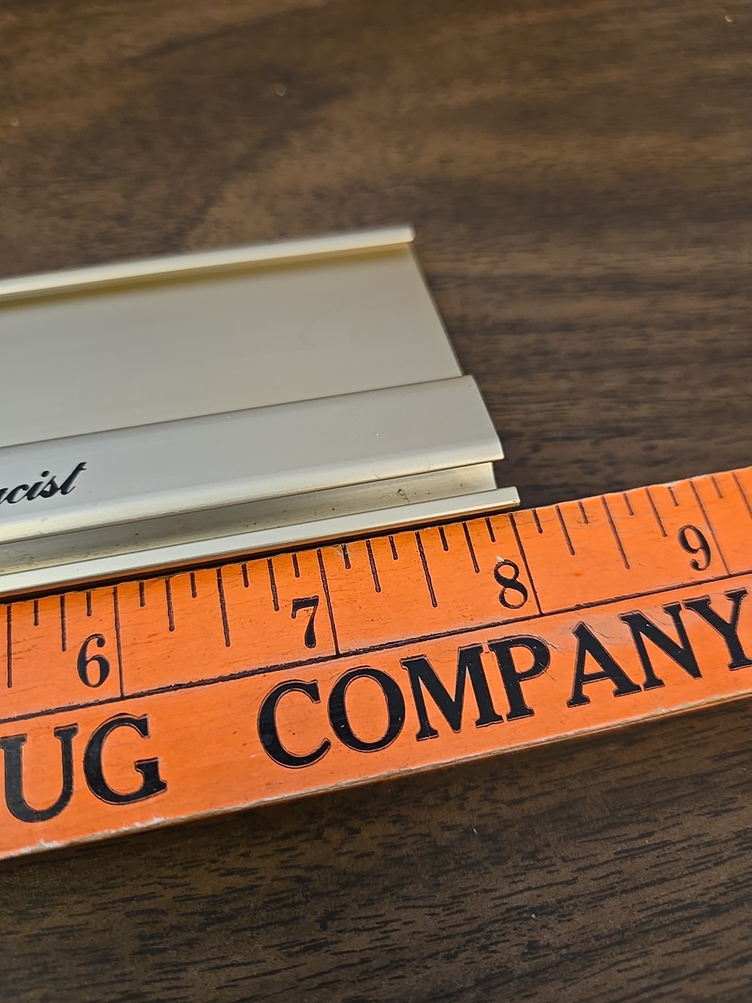 Vintage Pharmacy Apothecary Pharmacist Drug Upjohn Name Plate Desk Holder 1970s?