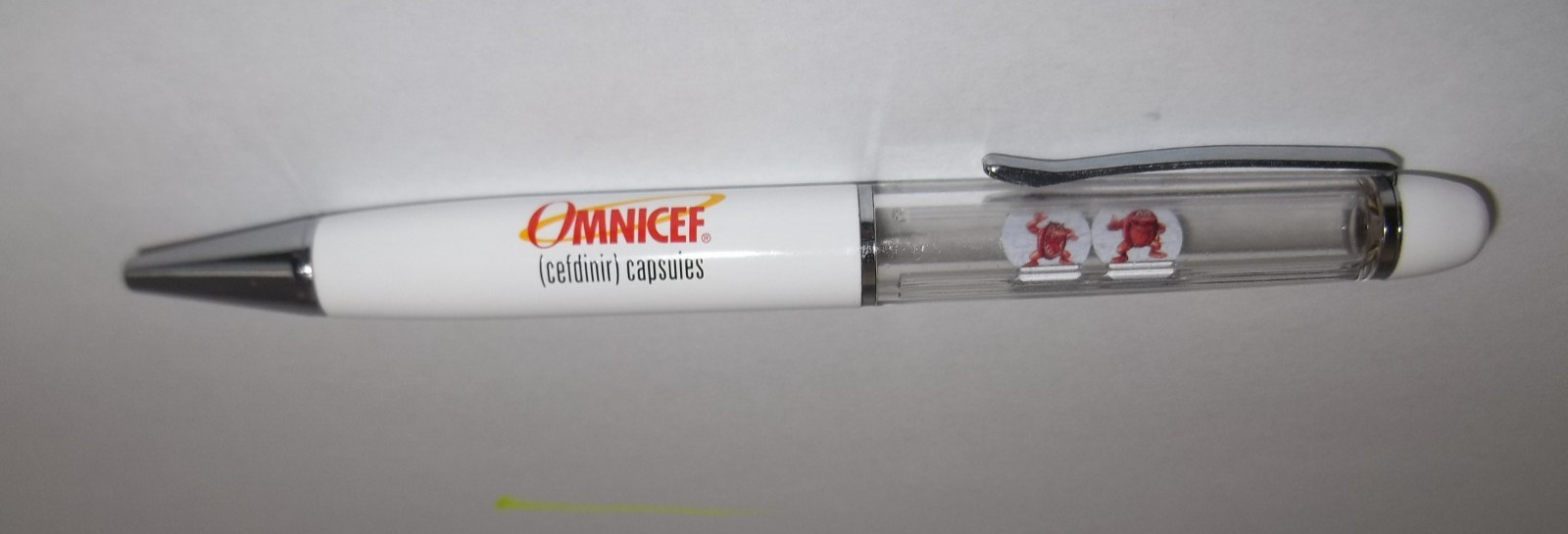 Omnicef Cefdinir Promotional Pen – Floating Logo Barrel (Liquid Evaporated)