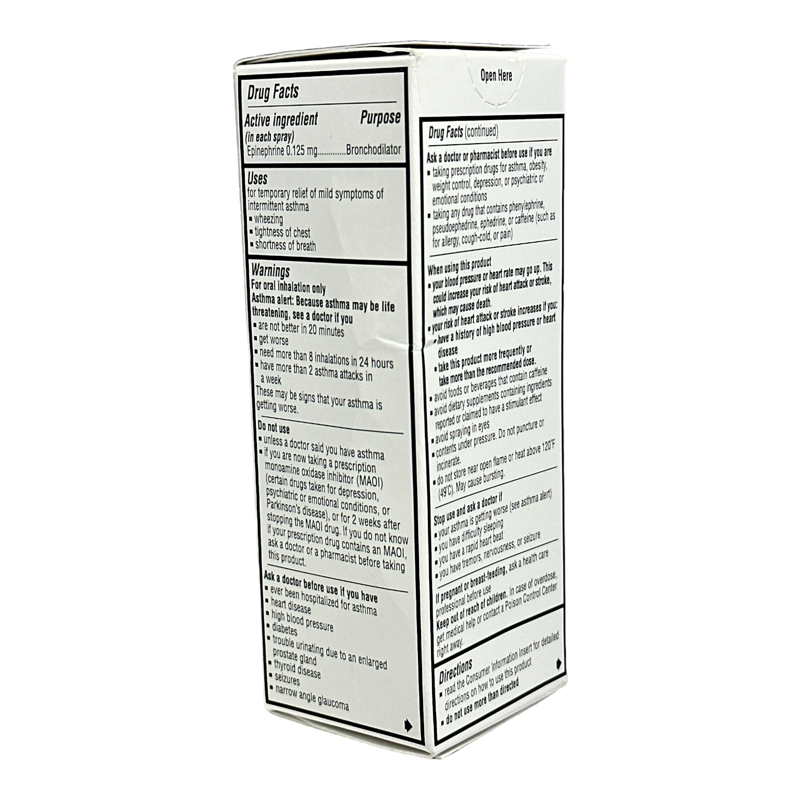 Primatene Mist Epinephrine Inhalation Aerosol 0.125 mg Per Spray Bronchodilator