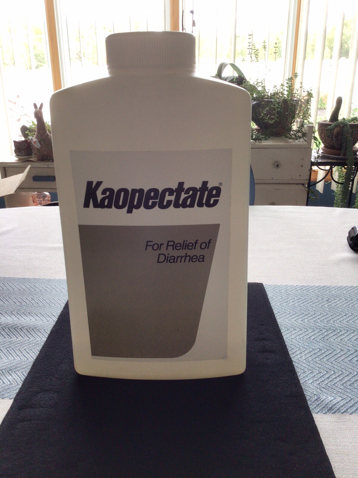 Vintage Double Sided 13” Upjohn Pharmaceuticals Kaopectate Plastic Display Btl