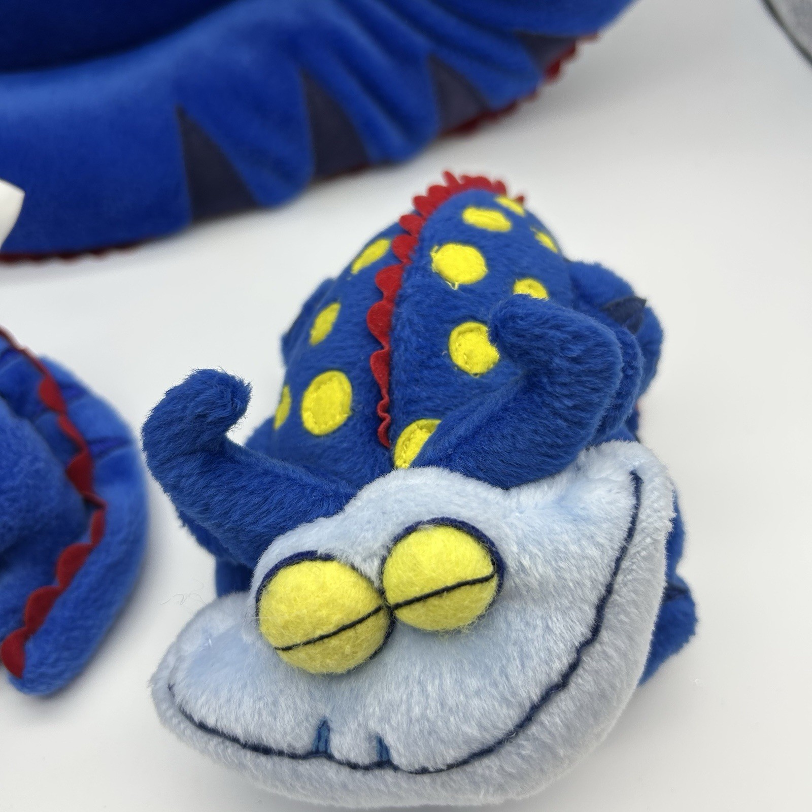 Protonix Pharmaceutical advertisement plush Dragon/devil big small Blue Yellow