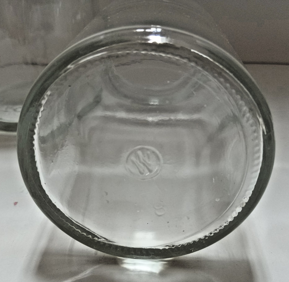T.C.W. Co Wheaton Apothecary Bottle/Jar Vintage 4″ USA. W in Circle. 8 on base