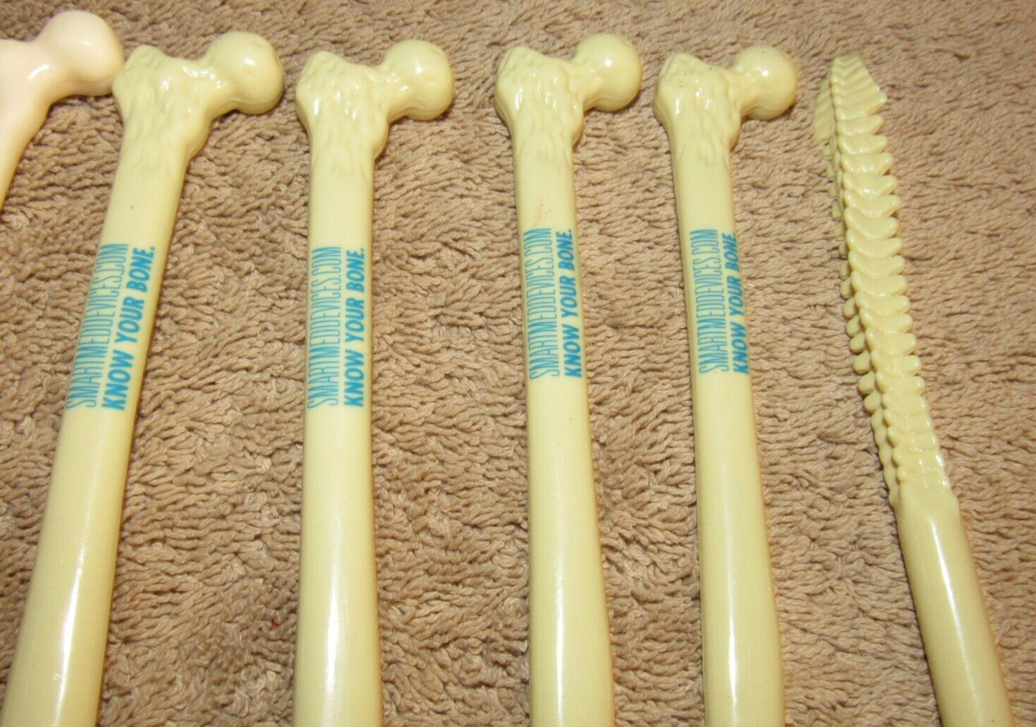 Lot of 8 Medical Orthopedic Skelton Pens – shaped like bones