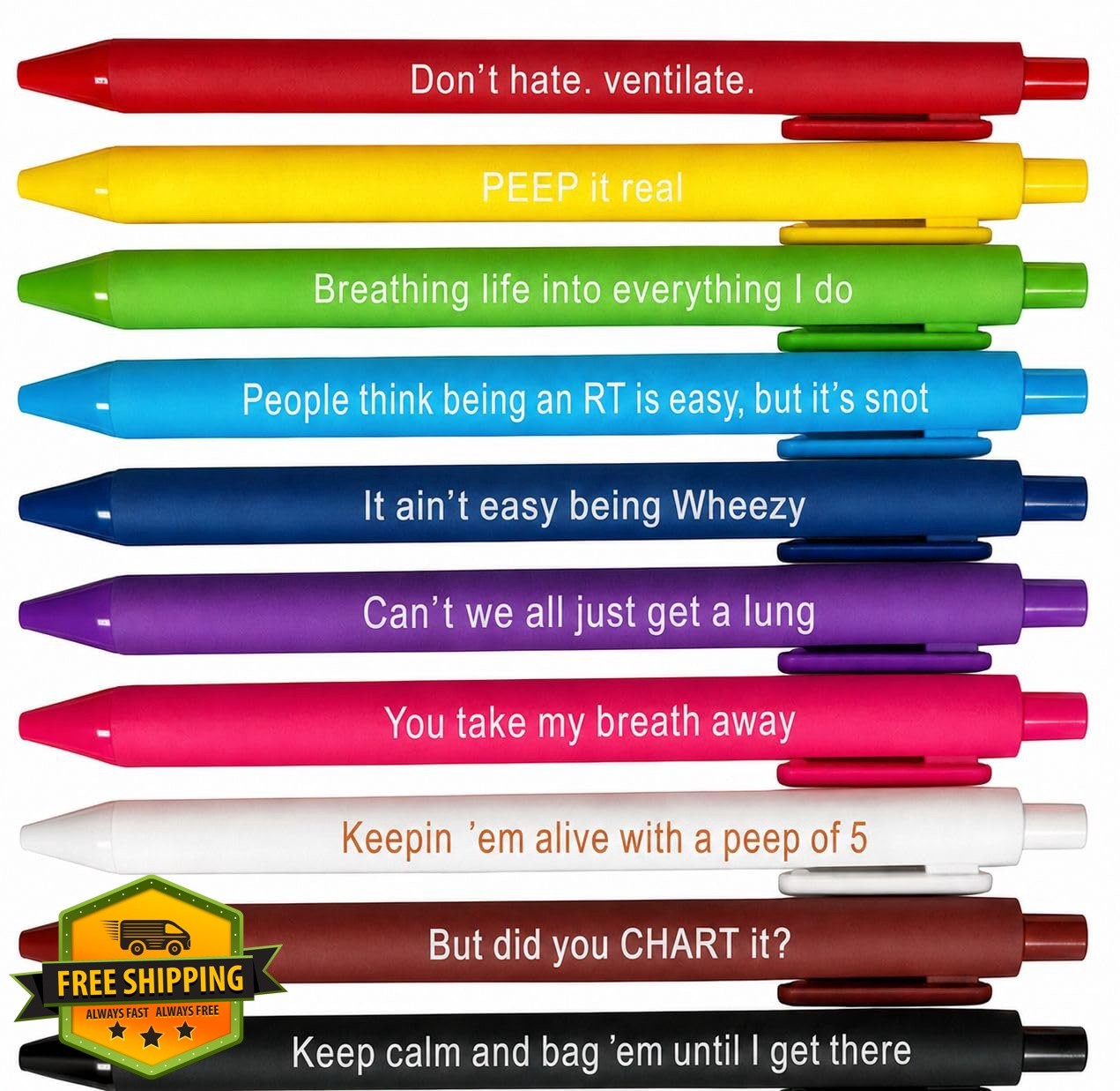 YJ PREMIUMS Respiratory Therapist Pens Motivational