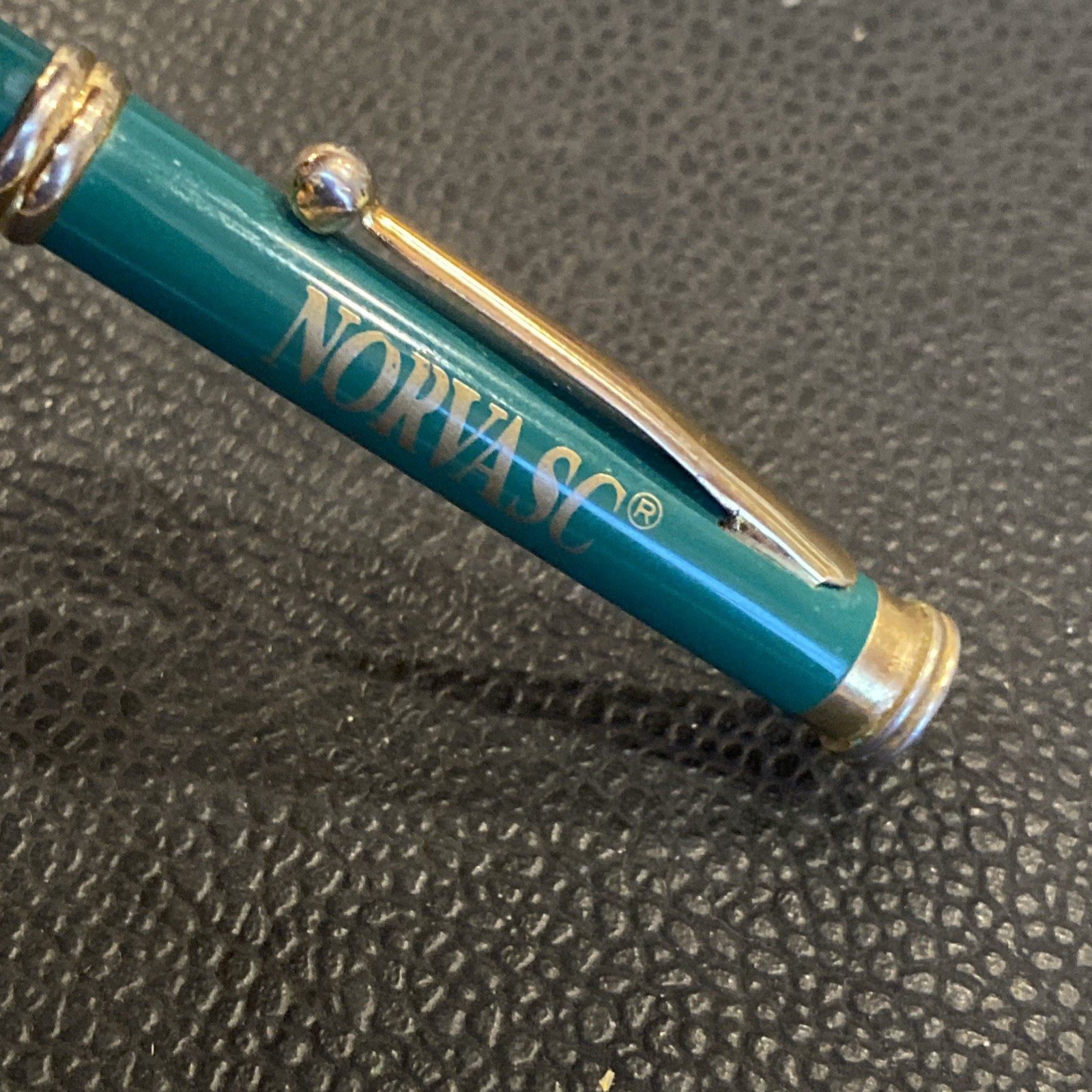 Vtg PFIZER Pharmaceutical Drug Advertising Sales Rep Pen Norvasc Blue Teal Green
