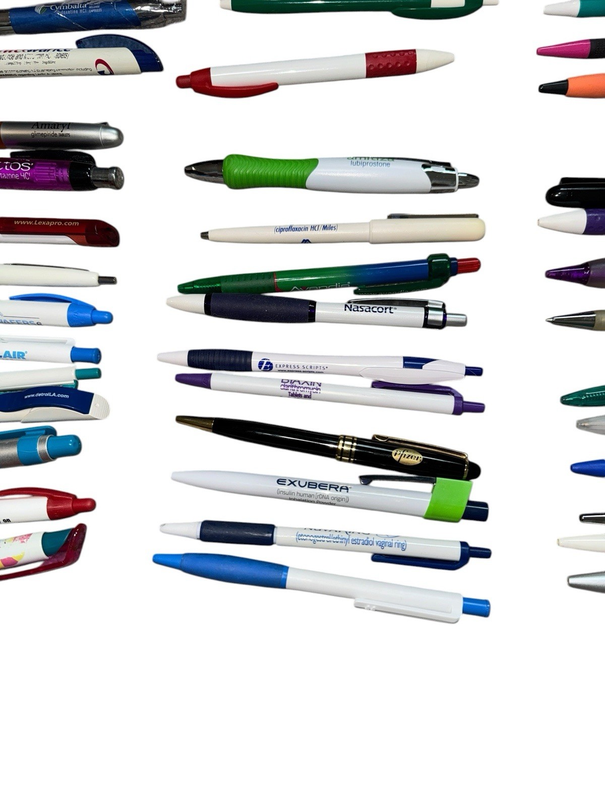 Lot Of 125 Pharmaceutical Drug Rep Advertising Pens some Rare!