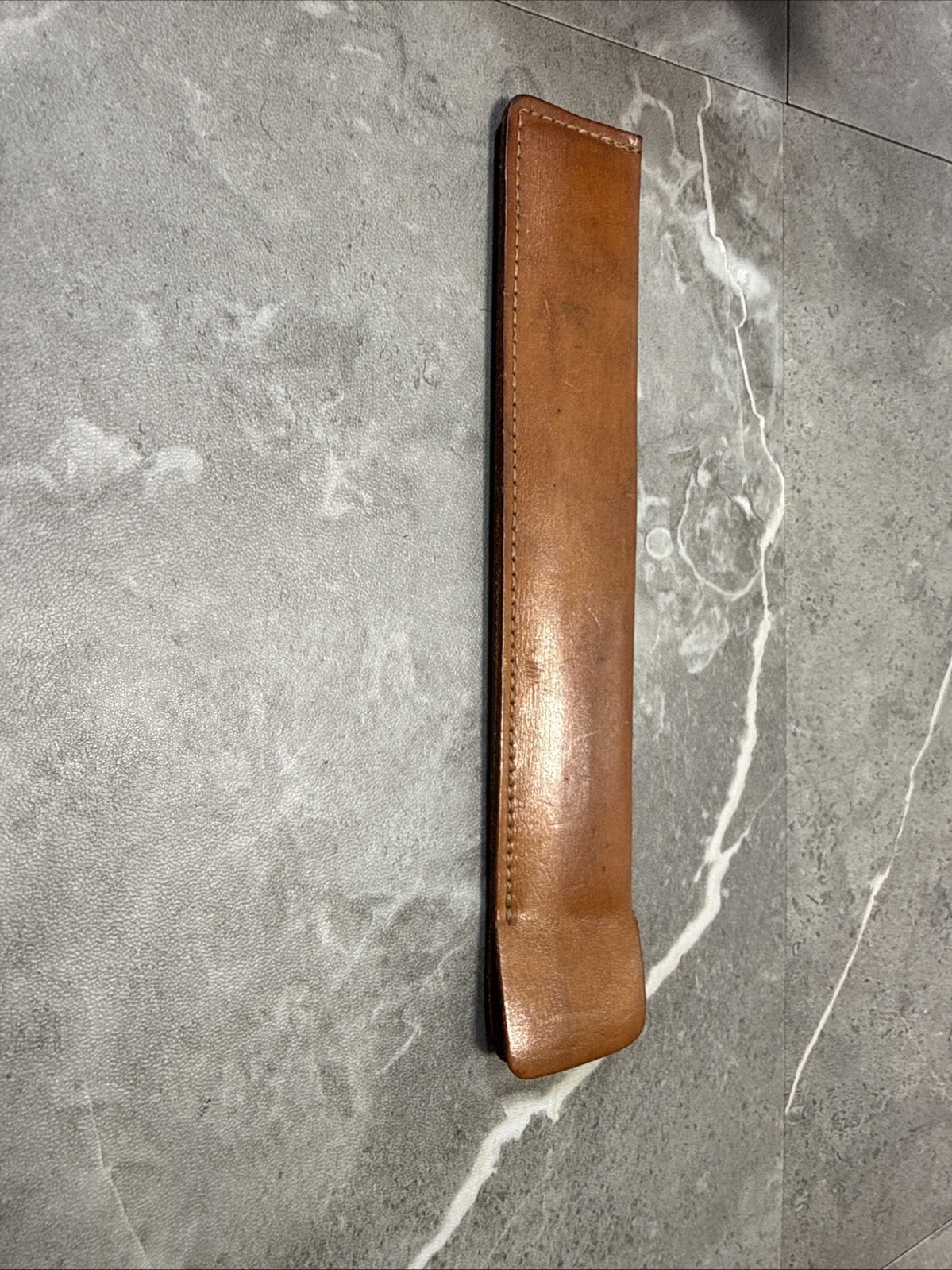 Vintage Metal Medical Advertising WINCO Venilator Co Ruler W/ Leather Pouch
