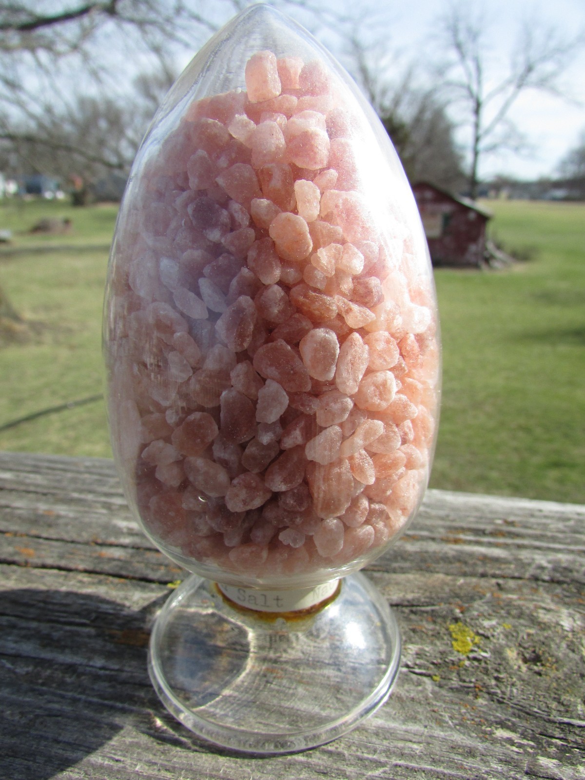 HIMALAYAN SALT Show Bottle DISPLAY Dome LABORATORY APOTHECARY SCIENCE Chemical !
