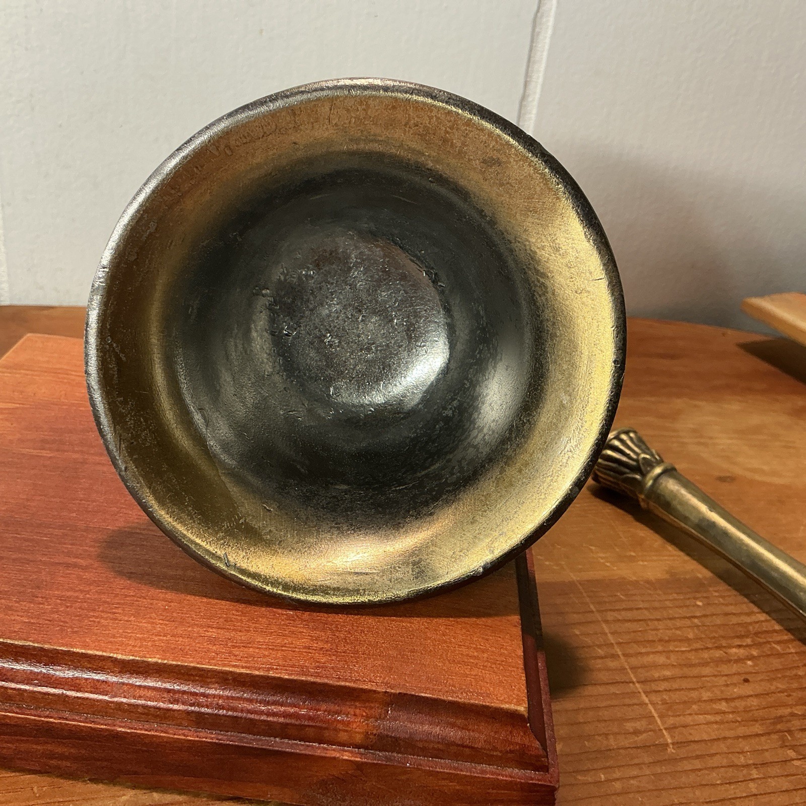 VTG. 1940’s, Mortar And Pestle W/CORICIDIN Embossed, 1 Lbs 11 oz.,2.5”H, 4” Diam