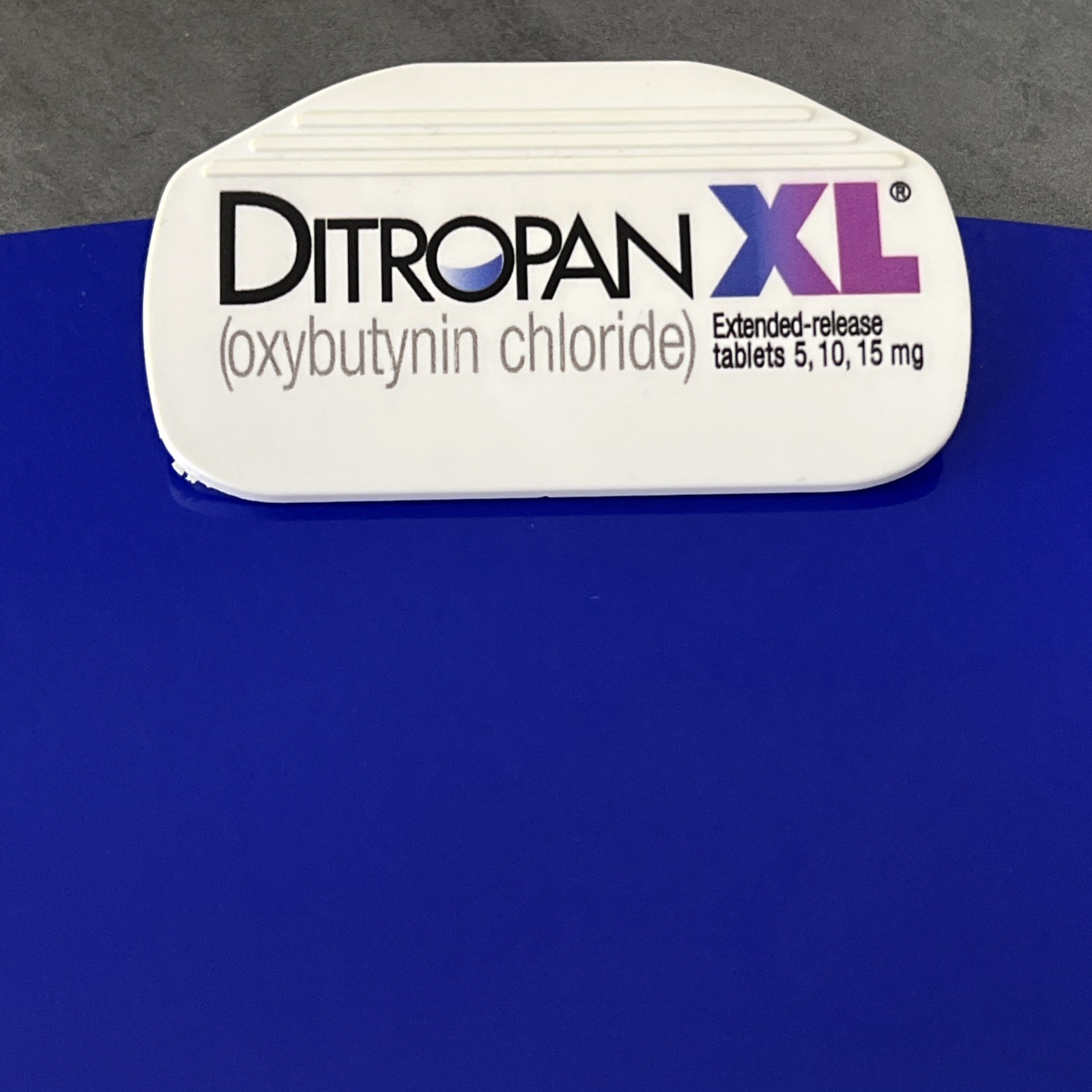 RARE Ditropan XL Blue Plastic Clipboard Drug Rep Promo Pharmaceutical Oxybutynin