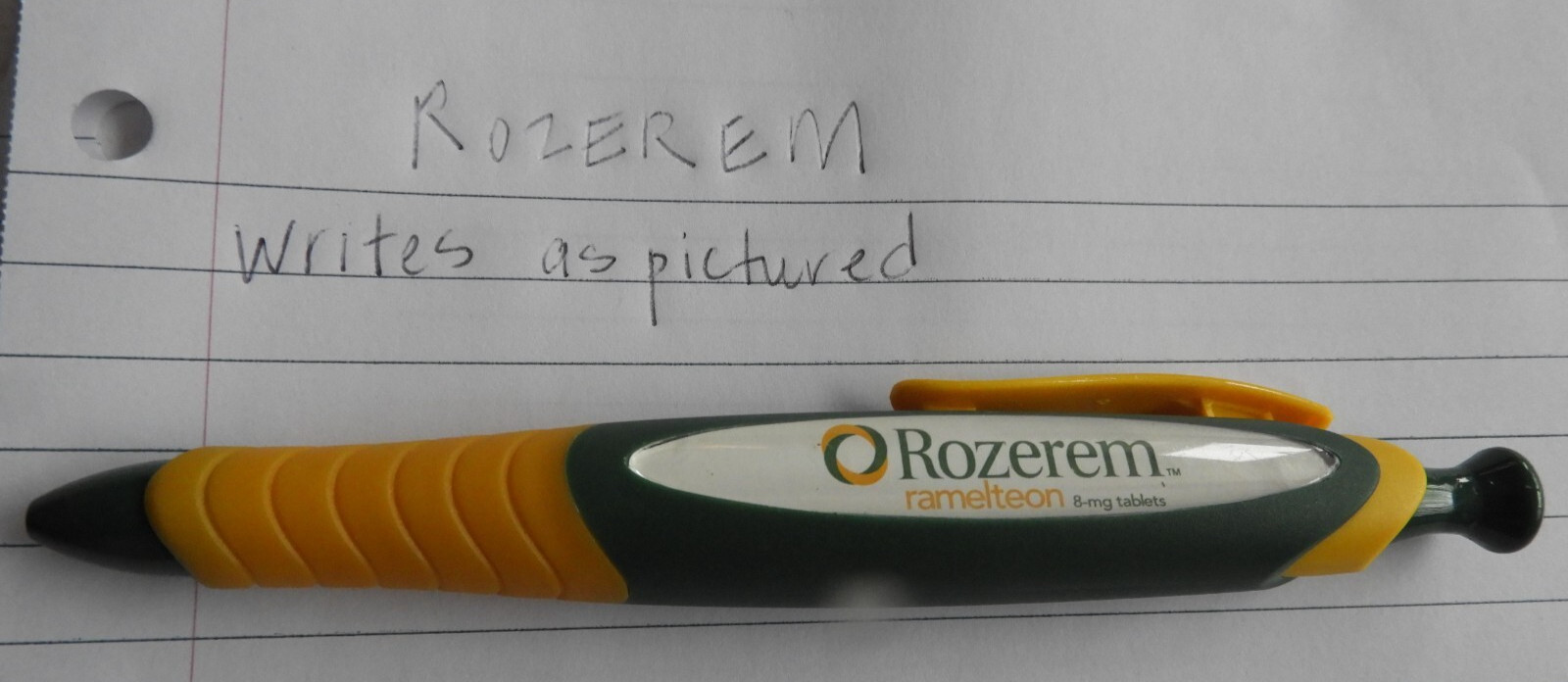 Rozerem Drug Rep Advertising Pharmaceuticals Collectible Fat Pen Pharma Works
