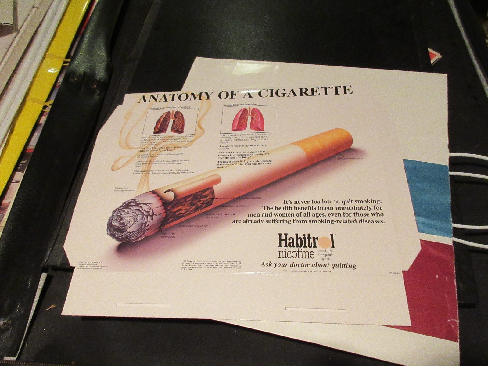 Rx , Pharmacy , Habitrol Nicotine Advertisment , Ciba-Geigy ,1991 , Display