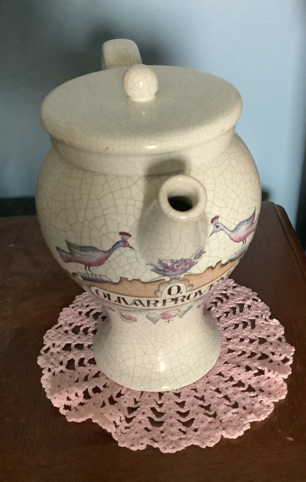 Vtg Rare Anton Heinrich Apothecary Ceramic Jar Western Germany O.Olivar.Provenc.