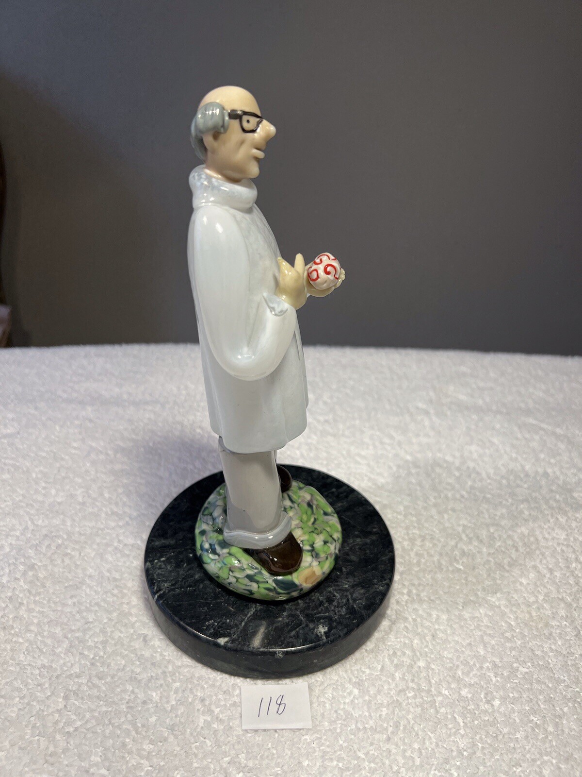 Lot Of 2 Vintage Czech Hand Blown Glass Doctor Figurines