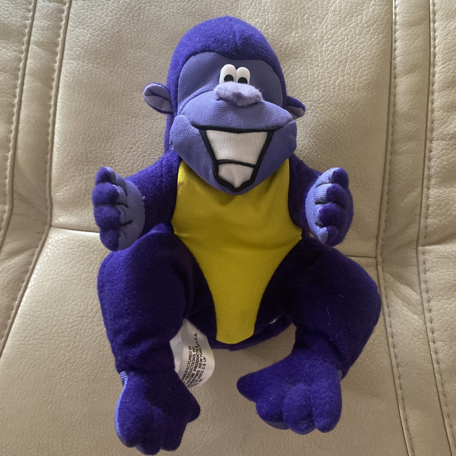 Zyrtec Purple Gorilla Plush 8.5 Inch Pharma Drug Rep 2000 Stuffed Animal Toy