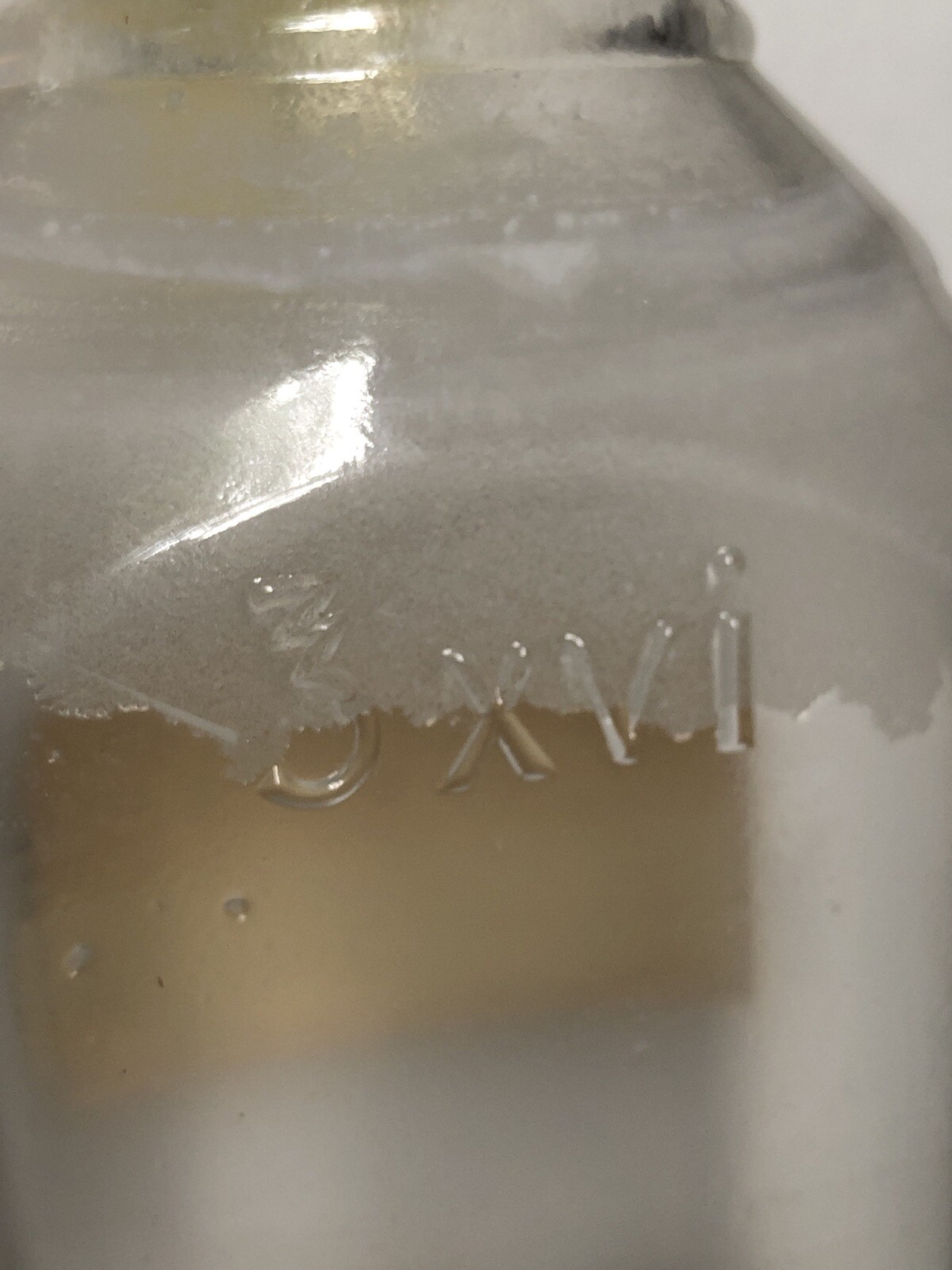 Vintage CLEAR GLASS Apothecary RX Medical Pharmacy Jar Bottle Rexall Lime Water