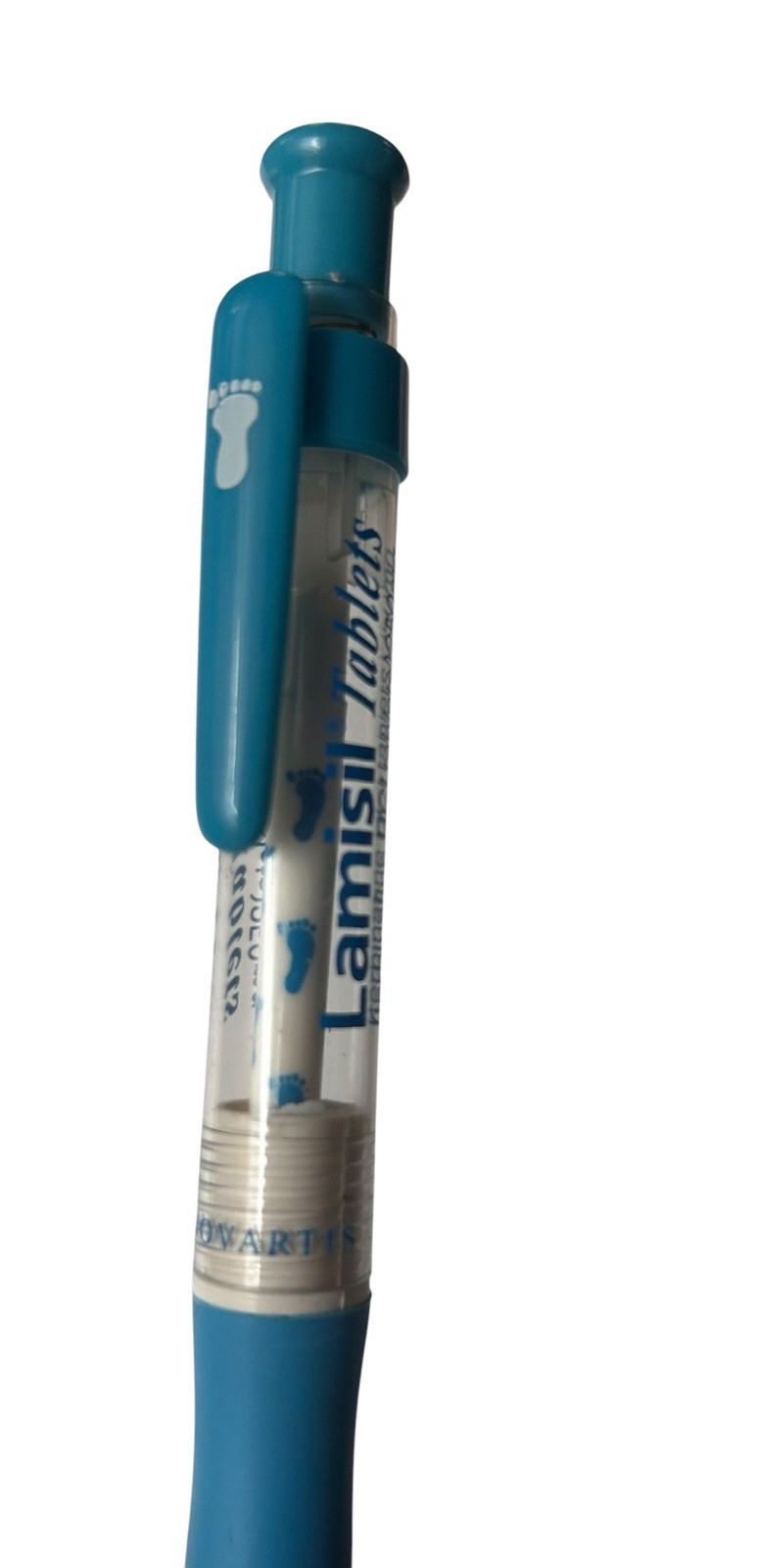 Drug Rep LAMISIL Collectible Push Pen with Internal Feet On Handle RARE Promo