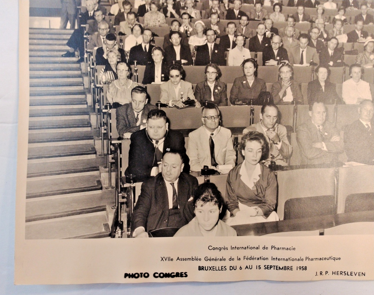 Lot/2- 1958 Real Press Photo International Congress Of Pharmacy General Assembly