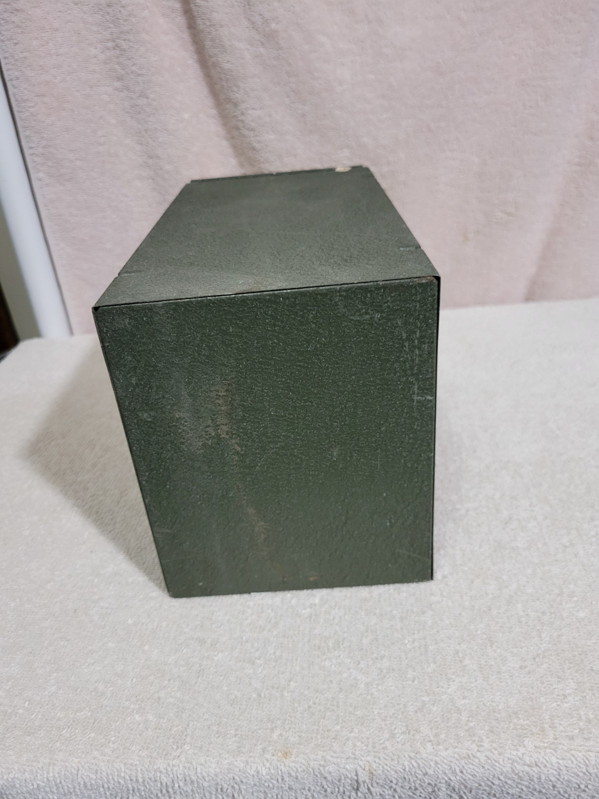 VINTAGE METAL TALBOTT PRESCRIPTION FILE BOX AURORA, ILLINOIS