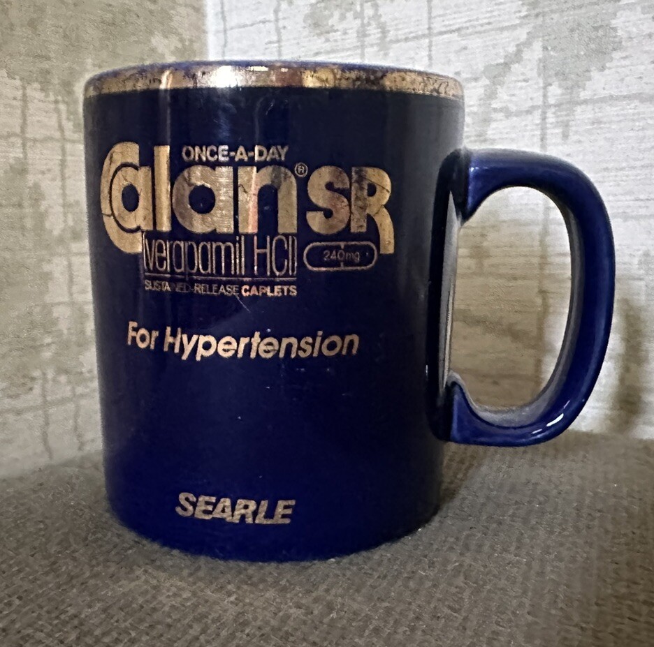 Vintage Drug Rep Calan SR Mug Pharmaceutical Advertisement – Used