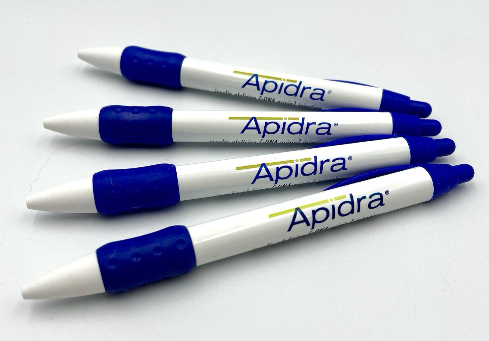 Apidra Pharmaceutical Drug Rep Promo BIC Ballpoint Pens Lot of 4 Collectible