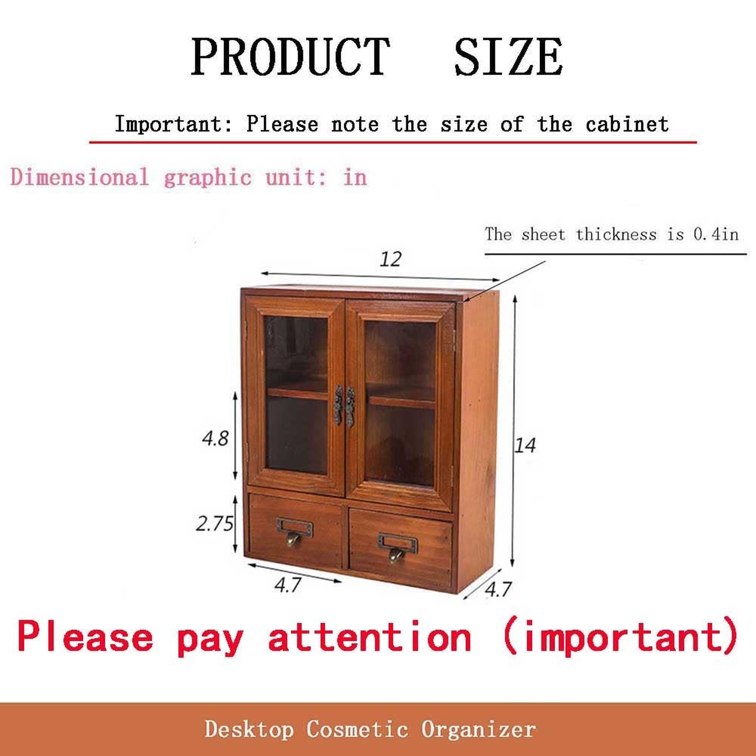 Rustic Apothecary Cabinet – 12″ L x 4.7″ W x 14″ H Vintage Pine Countertop Ca…