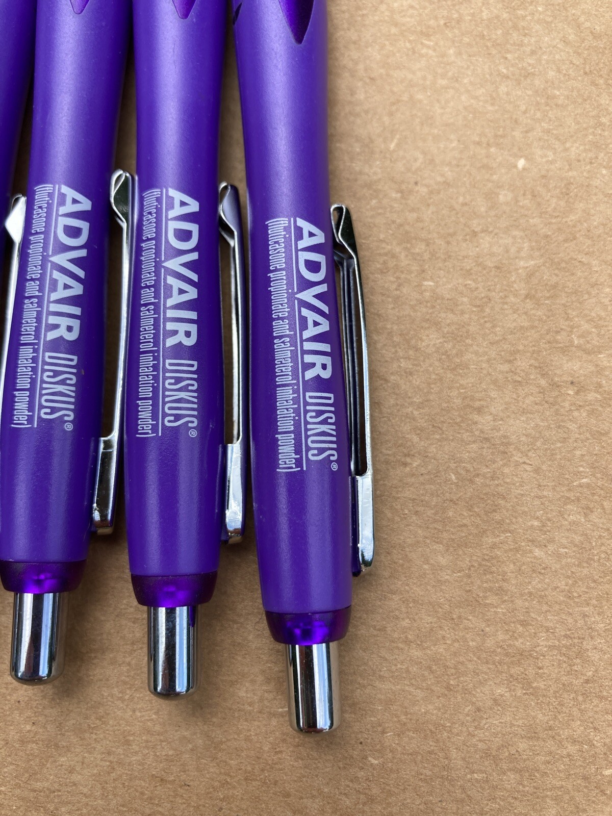 5 DRUG REP PENS ADVAIR DISKUS PURPLE NEW