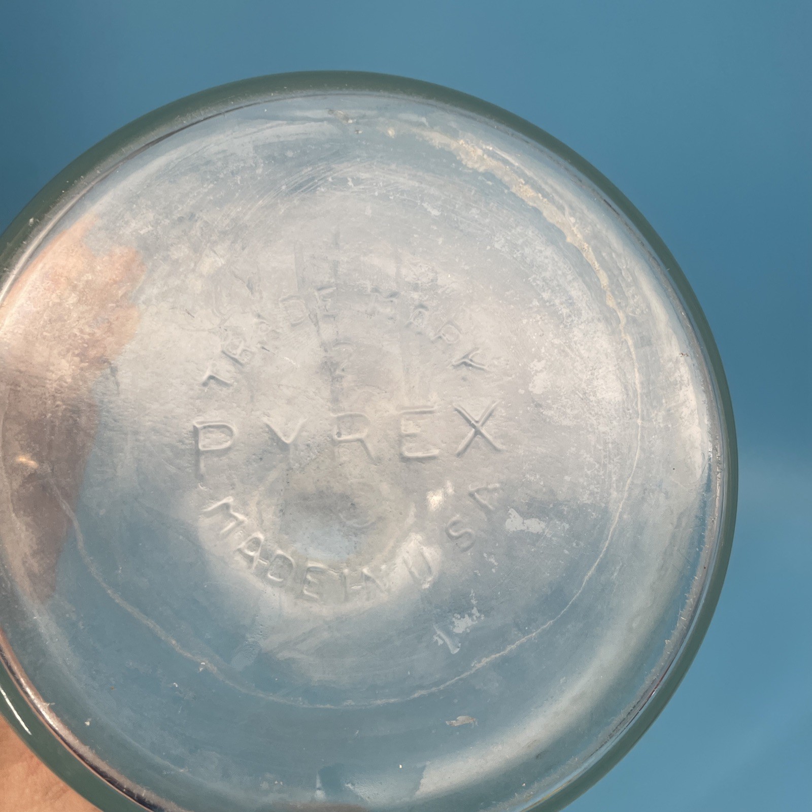 Pyrex Clear Glass Science Labware Bottle Hand Blown Apothecary 11” Tall