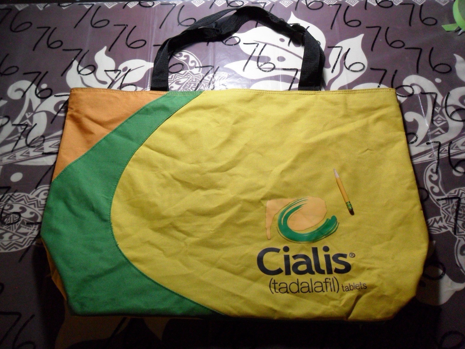 Cialis Promo Lined Bag Light Canvas Damaged/Marking Vntg