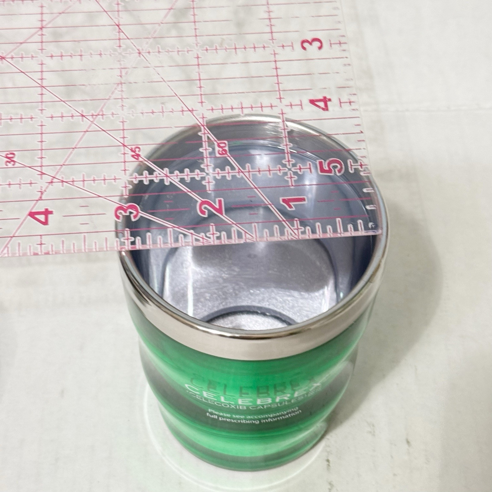 Vtg Celebrex Metallic Green Travel Mug Cup Drug Rep Pharmaceutical Advertising