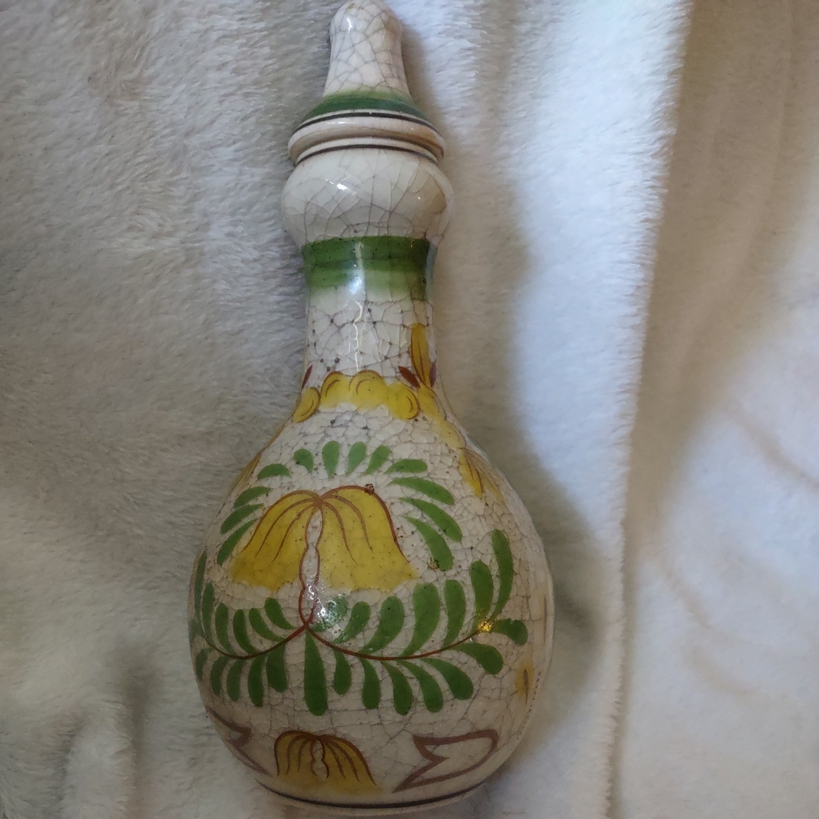 Vintage German Dinars Medicinal Bottle Natural Crackle