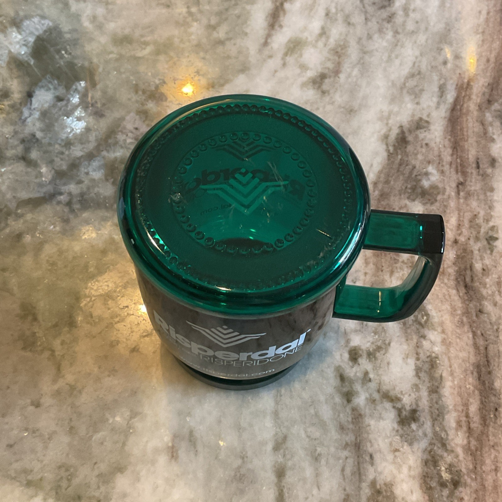Risperdal Drug Rep Hard Plastic Coffee Mug Cup With Original Lid