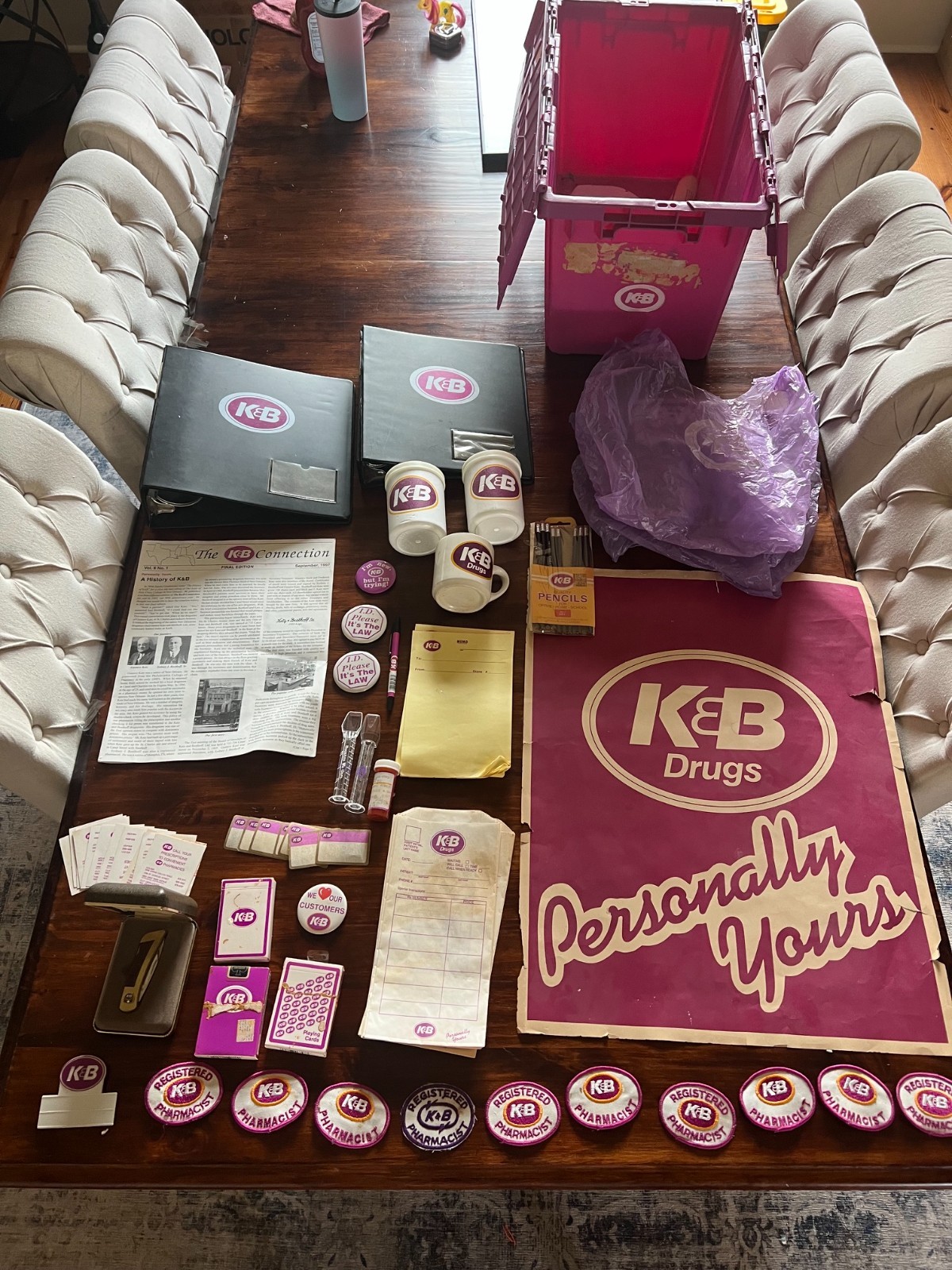 K&B pharmacy memorabilia, variety of items sold as LOT