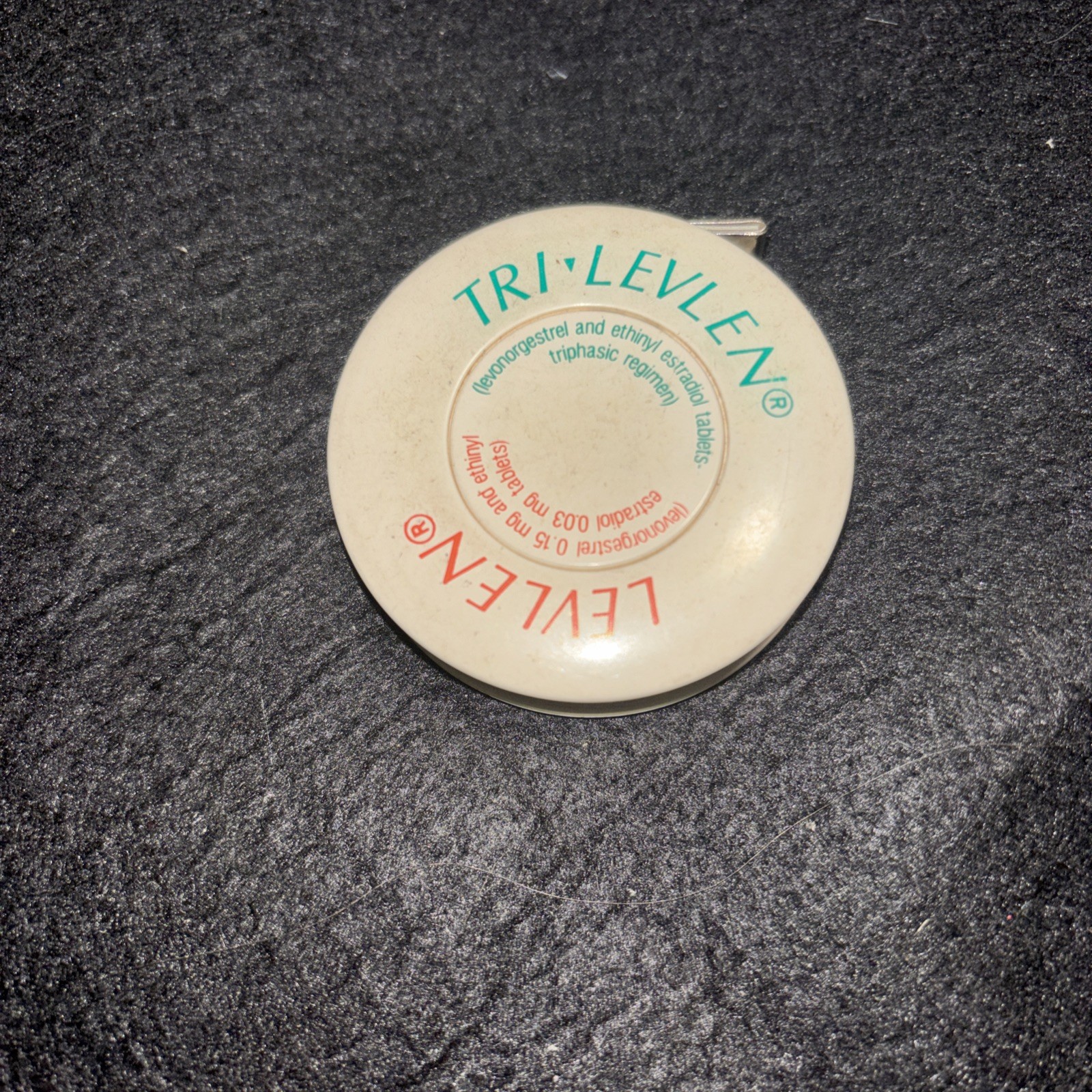 Tri-Levlen Pharmaceutical Advertising 1970s Birth Control History Tape Measure