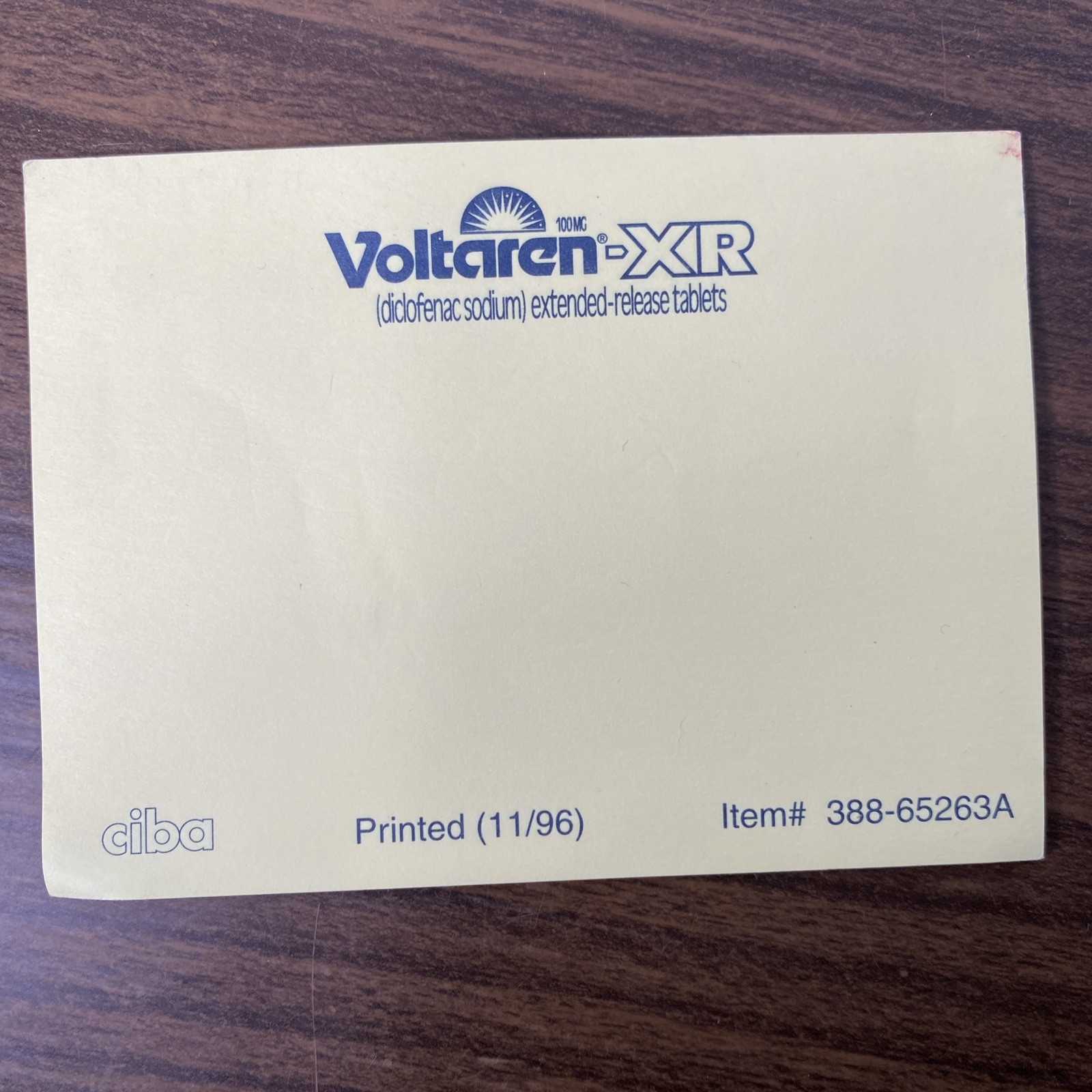 VTG Pharmaceutical Advertising VOLTAREN-XR PAPERMATE Pen & Pad RX Rep WRITES