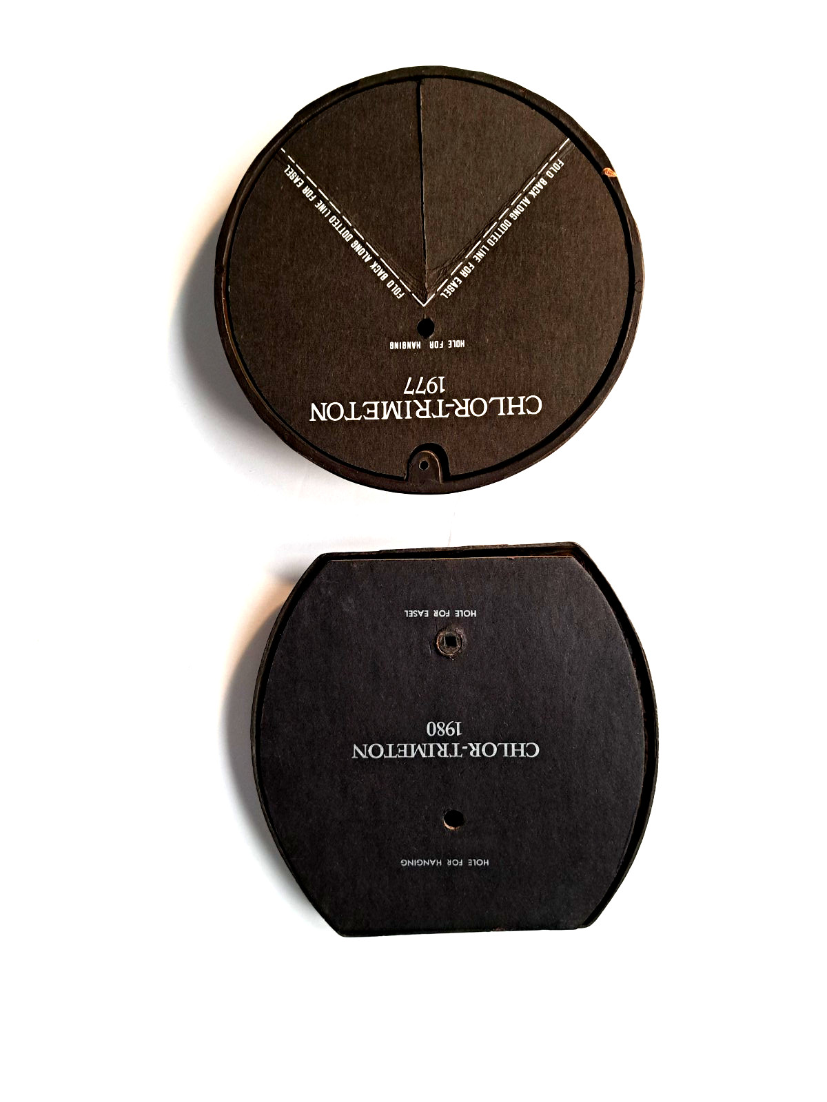 Lot of 2-Vintage Chlor Trimeton-Brass Pharmaceutical Wall Hangings 1977 & 1980