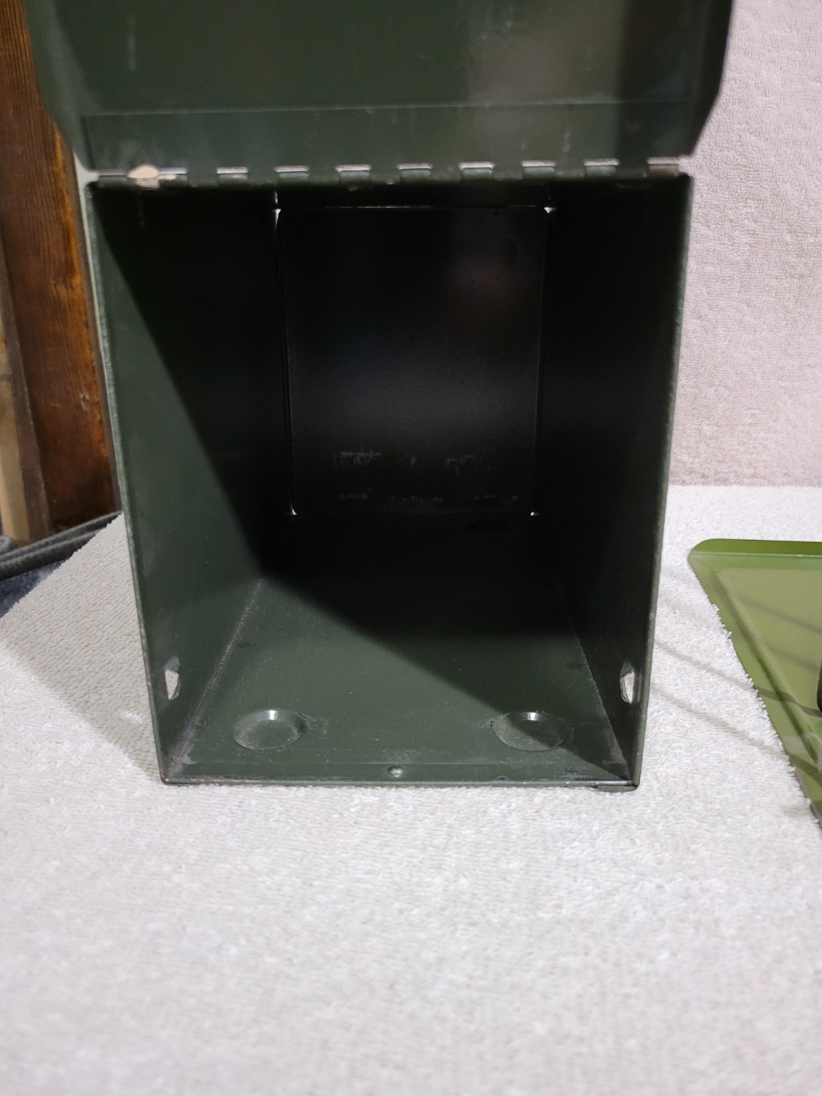 VINTAGE METAL TALBOTT PRESCRIPTION FILE BOX AURORA, ILLINOIS