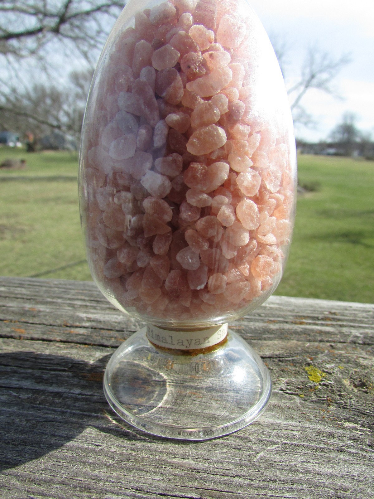 HIMALAYAN SALT Show Bottle DISPLAY Dome LABORATORY APOTHECARY SCIENCE Chemical !