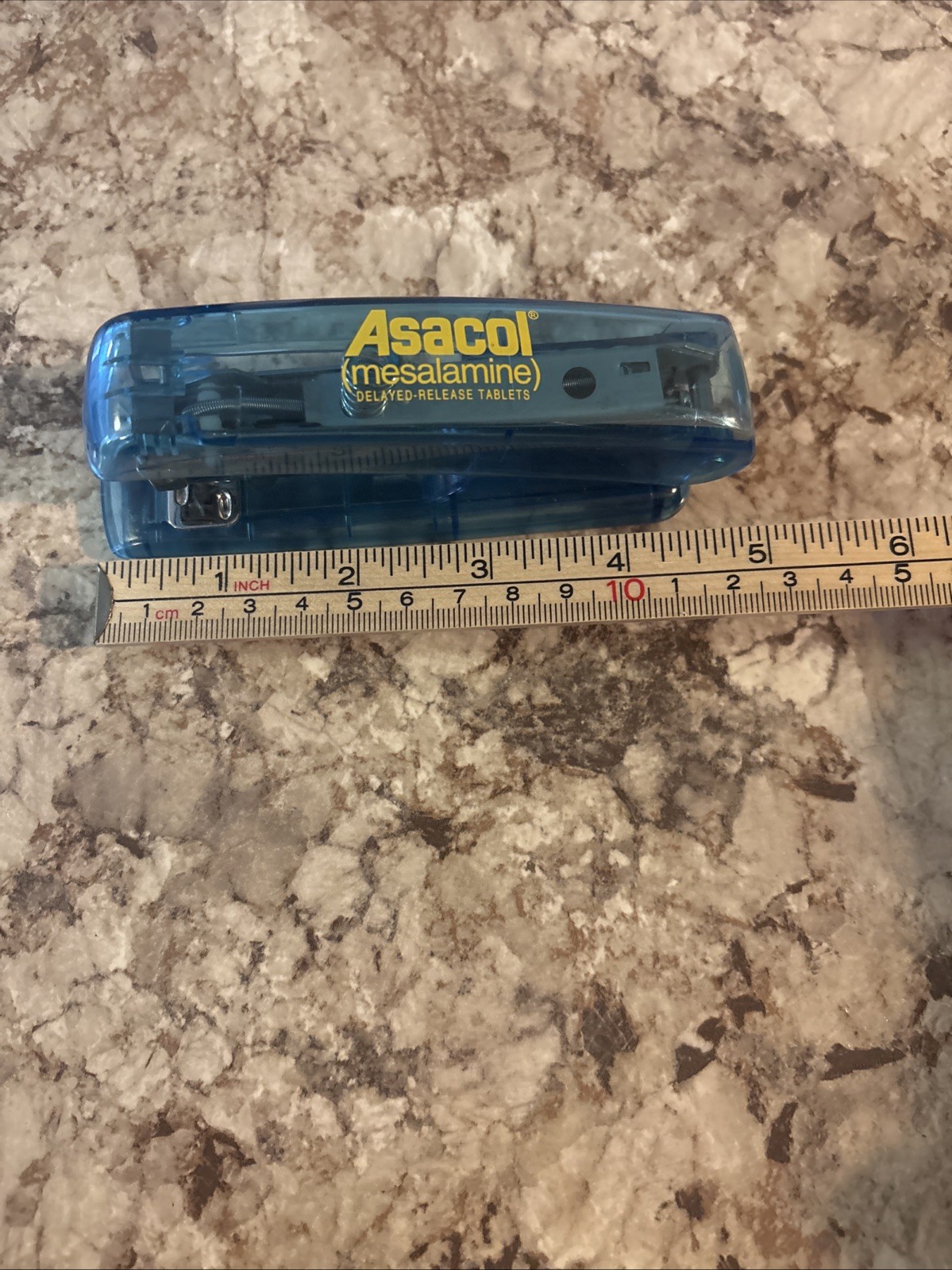 Asacol Pharmaceutical Drug Rep Advertising Doctor Stapler Blue Yellow