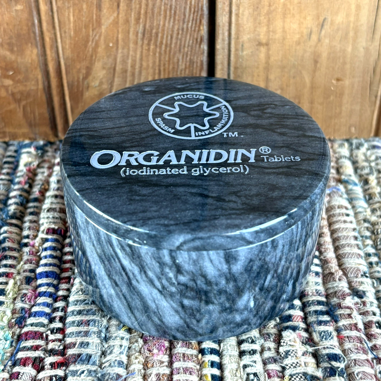 ORGANIDIN Marble Desk Trinket Jewelry Container Drug Rep Pharmaceutical Promo