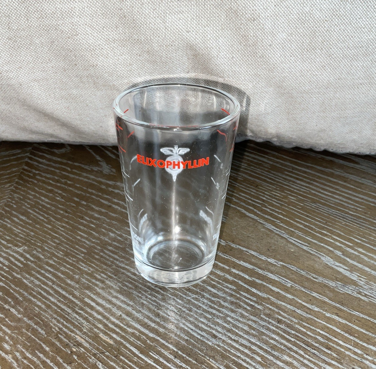 Vintage Elixophyllin Asthma Medication Dosing Shot Glass Measuring Cup