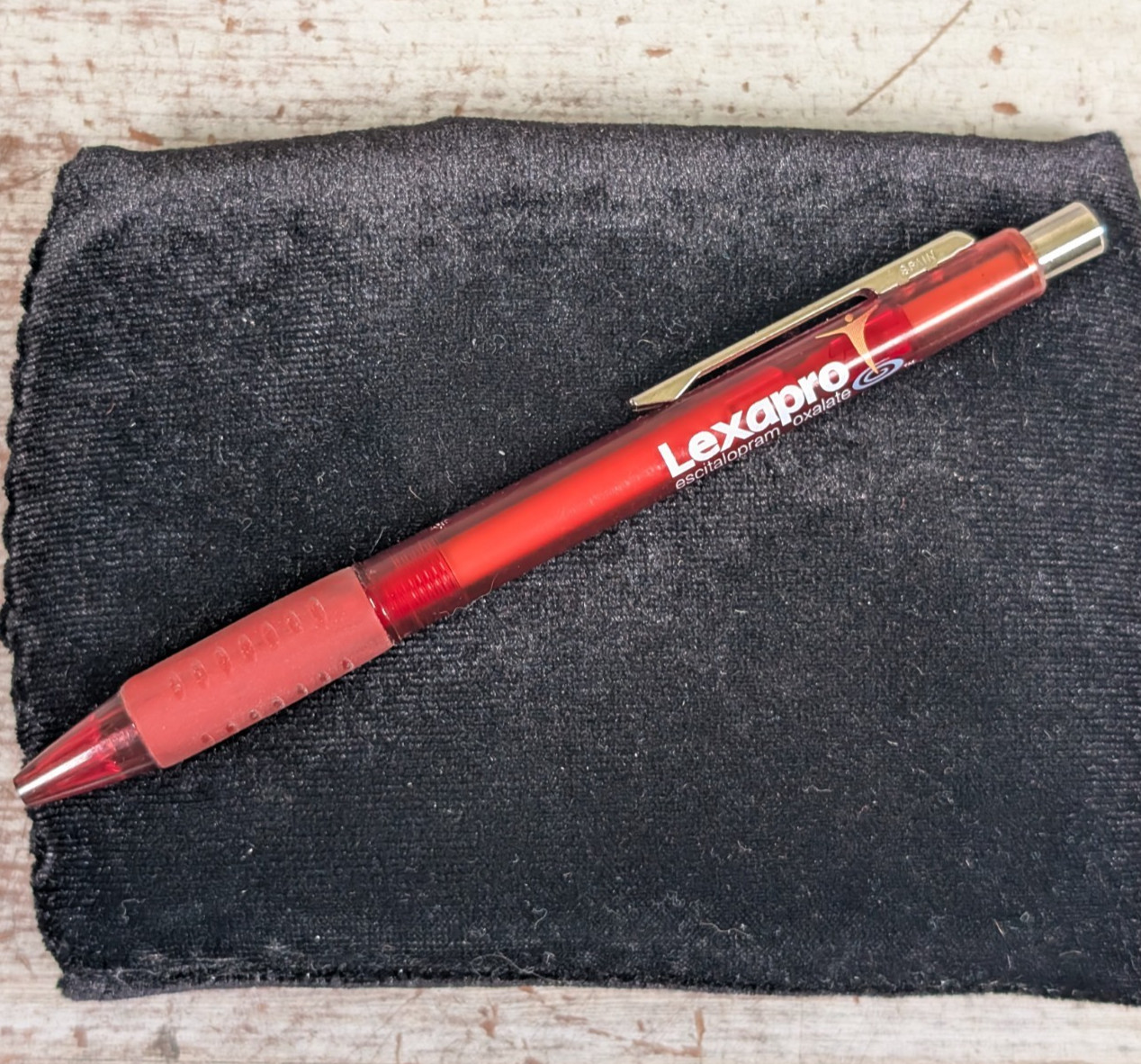 Lexapro Advertising Pen Red Translucent Black Ink Works Doctor Drug Company