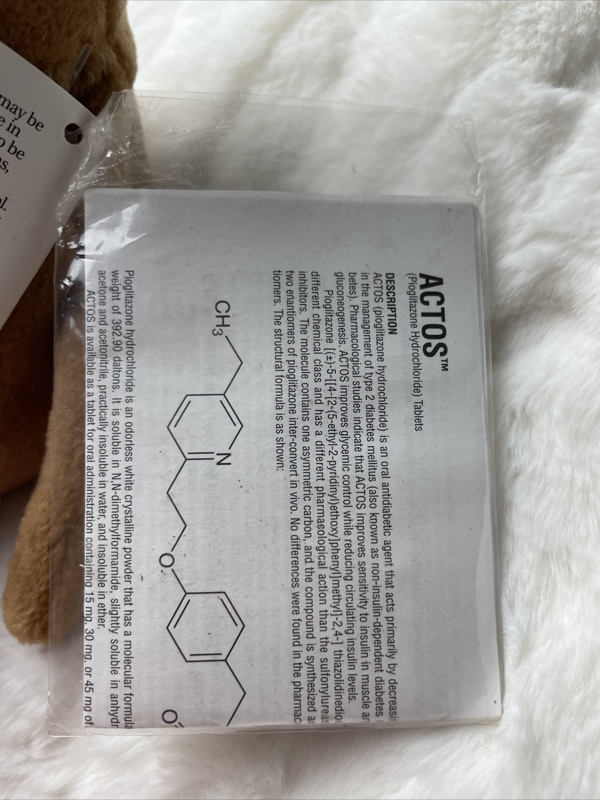 LIVER ACTOS PLUSH MEDICAL BEANYSCIENCE & MEDICAL COLLECTIBLE/ TAGS