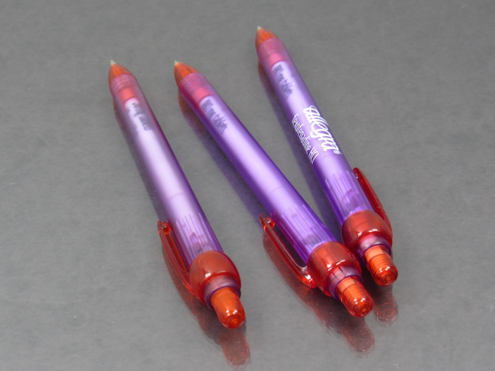 Allegra PENS Drug Rep Pharmaceutical Promo Rotating Barrel Lot of 3 Dry Ink